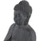 CosmoLiving by Cosmopolitan Grey Ceramic Sculpture, Buddha 12" x 8" x 7"
